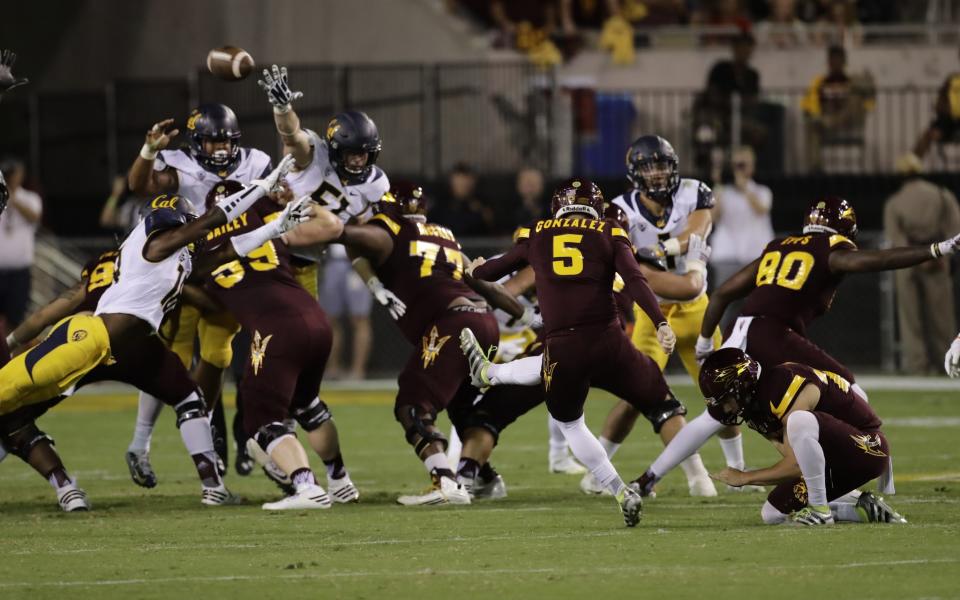 Arizona State's Zane Gonzalez is 16-for-17 on field goals this season. (AP)