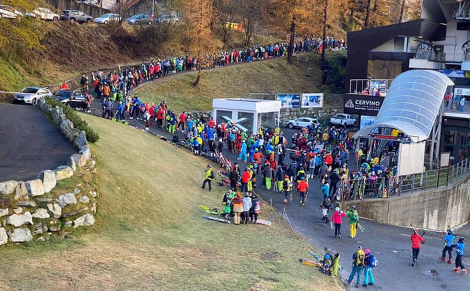 cervinia queue - twitter