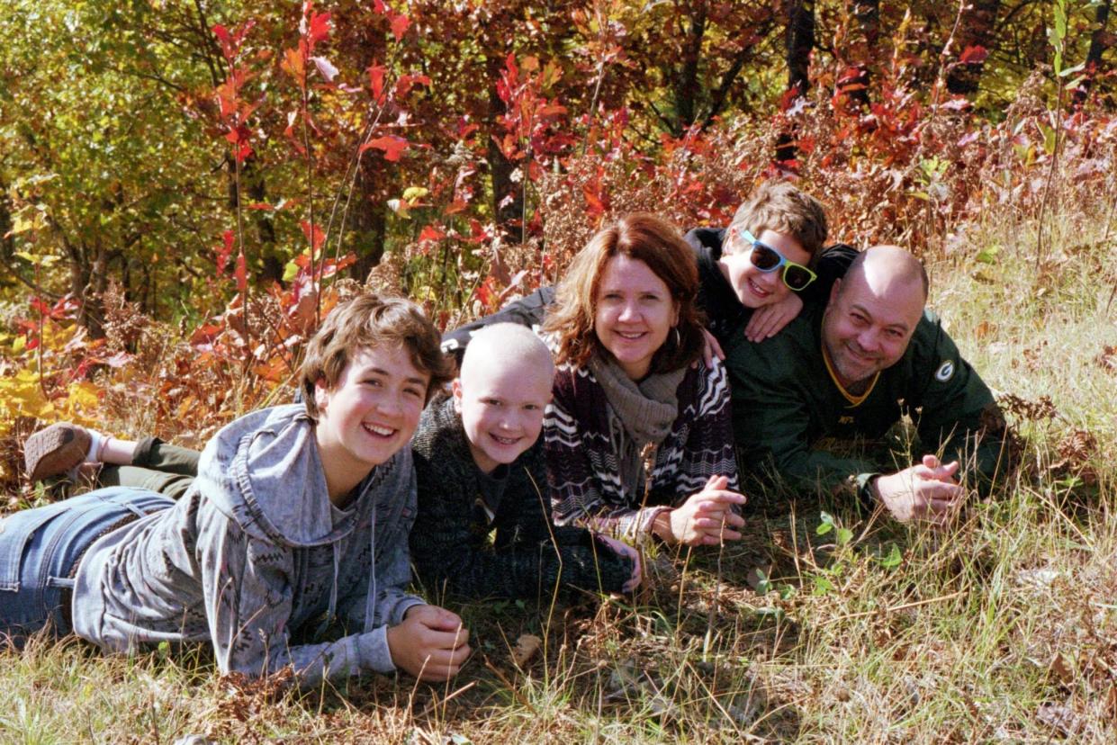 Olivia Stern (second from the left) smiles in a photo with her family.