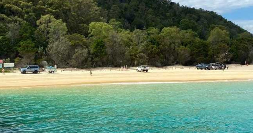 莫瑞頓沙島。（圖／翻攝自@MoretonIslandAdventures FB）