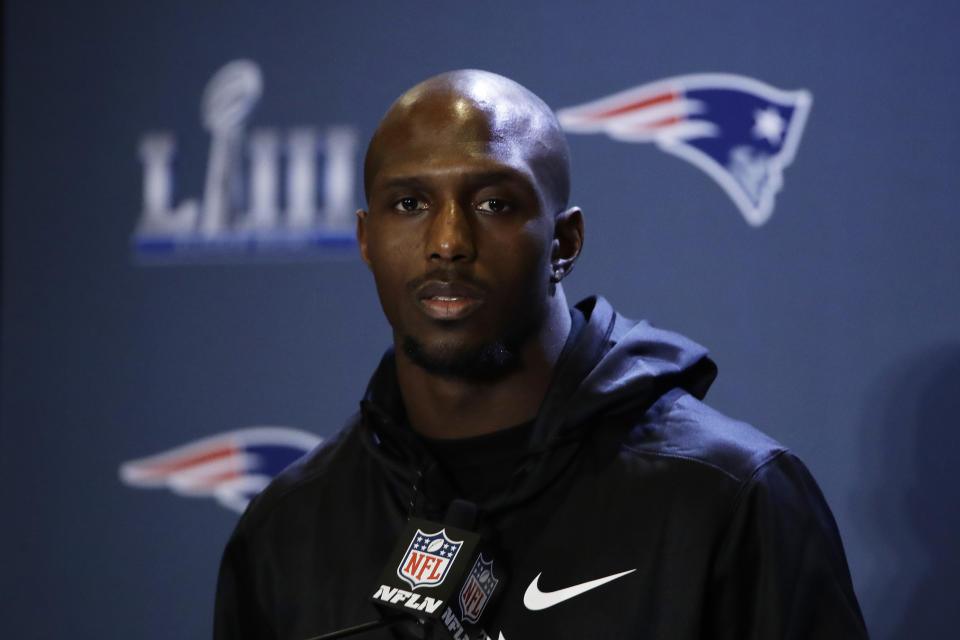 New England Patriots' Devin McCourty opened up about fears of playing during the coronavirus outbreak. (AP Photo/Matt Rourke)