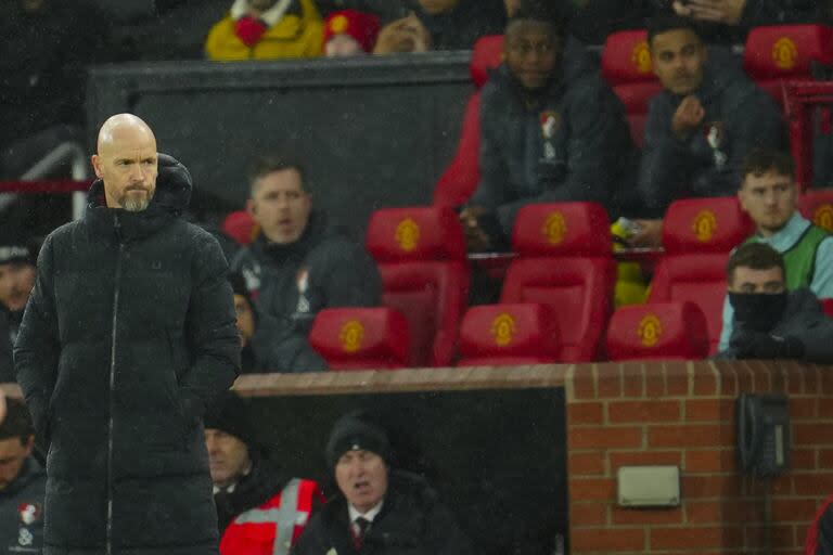 Erik ten Hag no tuvo problemas en señalar la tarea de Garnacho. (AP Photo/Jon Super)