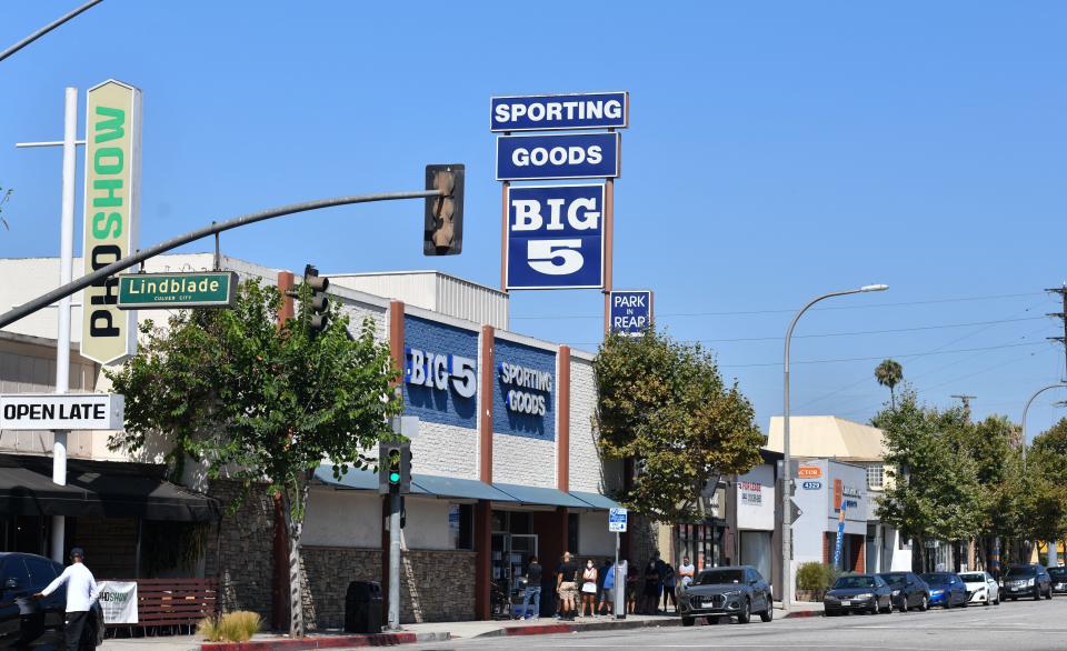 A Big 5 Sporting Goods store is pictured in Los Angeles.