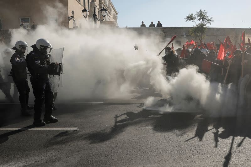 Demonstration against the operation of private universities in Athens