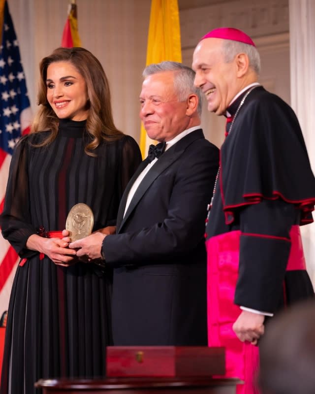 Los reyes de Jordania reciben un premio en Nueva York