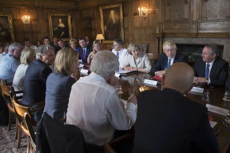 Theresa May holds a cabinet meeting at the Prime Minister's country retreat Chequers in Buckinghamshire to discuss department-by-department Brexit action plans, Britain August 31, 2016. REUTERS/Stefan Rousseau/Pool