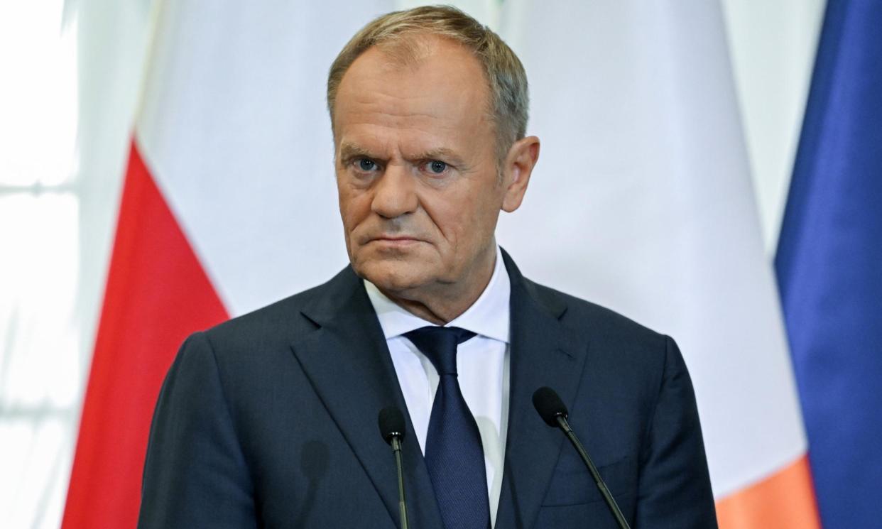 <span>Donald Tusk said the new regulations, due to start on Monday, were ‘unacceptable from the Polish point of view’.</span><span>Photograph: Darek Delmanowicz/EPA</span>