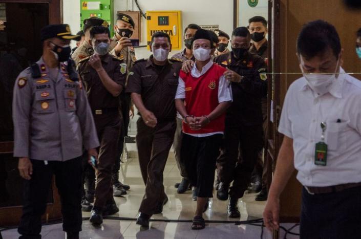 Verdict trial against teacher accused of raping 13 schoolgirls, in Bandung