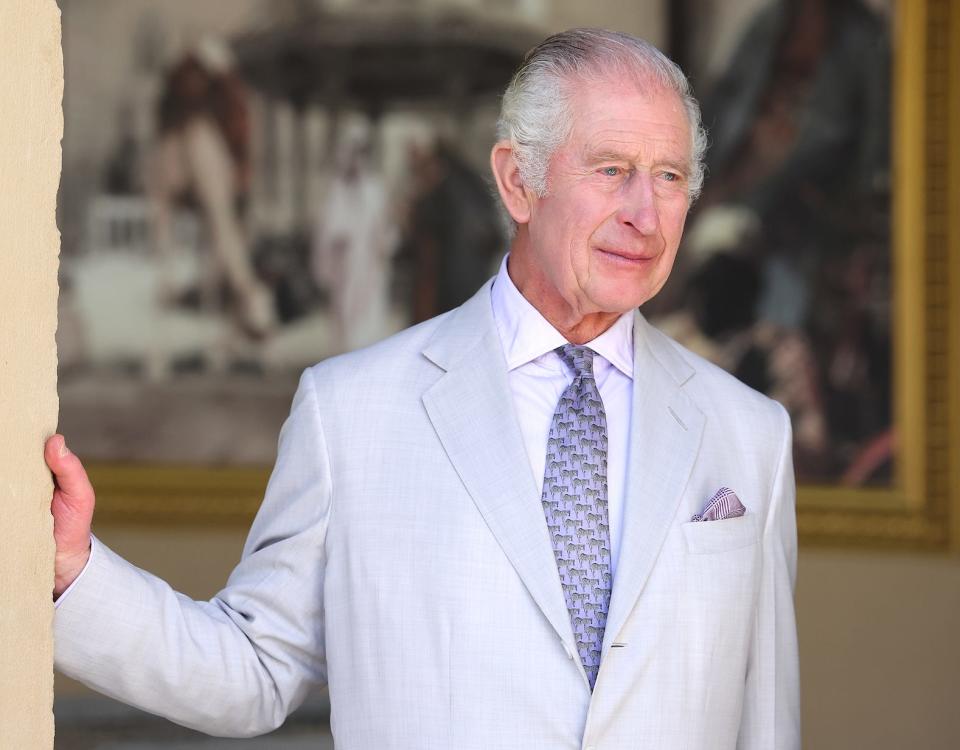 King Charles III looks during a Commonwealth and Nature reception at COP28 in Dubai, United Arab Emirates.