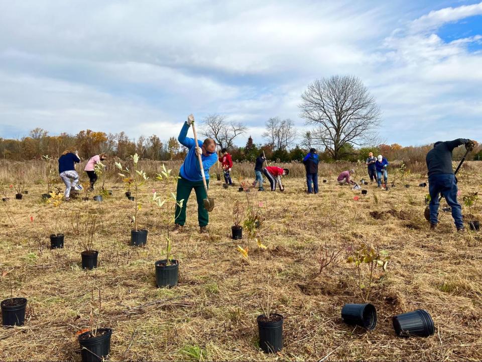 Kevin Burkman, a member of Montgomery Township's open space committee and a former Sourland Conservancy board member, was one of the volunteers who planted trees. He also baked homemade cookies for fellow volunteers.