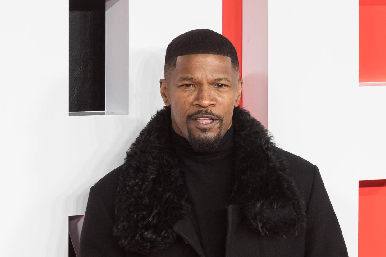 LONDON, UNITED KINGDOM - FEBRUARY 15, 2023: Jamie Foxx attends the European Premiere of Creed III at Cineworld Leicester Square in London, United Kingdom on February 15, 2023. (Photo credit should read Wiktor Szymanowicz/Future Publishing via Getty Images)