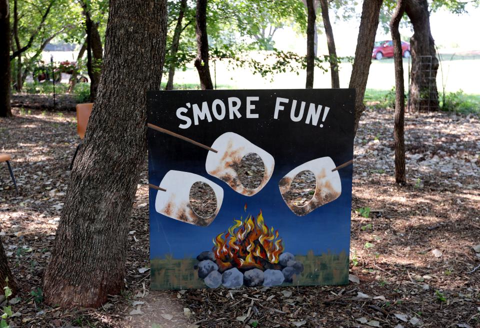 A cutout board is pictured Sept. 20 at the Parkhurst Pumpkin Patch in Arcadia.