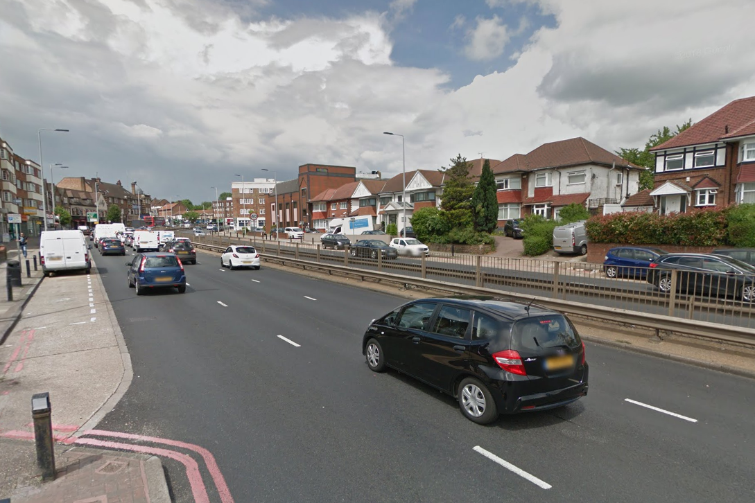 The man was involved in a three-car crash after he was stabbed on nearby road: Google