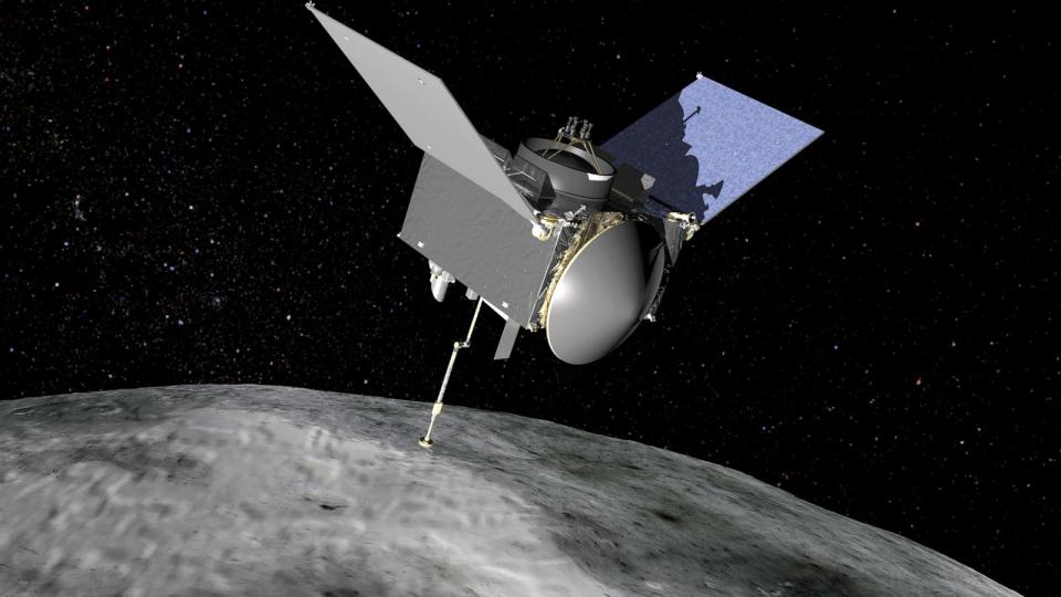PHOTO: An artist illustration showing OSIRIS-REx which will travel to near-Earth asteroid Bennu on a sample return mission. (NASA)