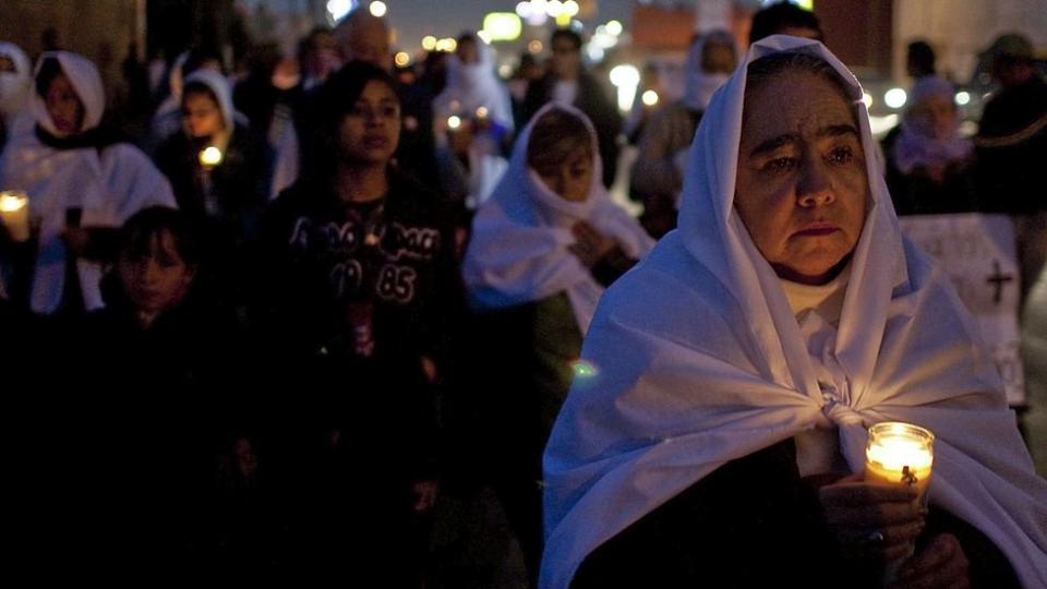 Protesta en Ciudad Juárez, en demanda de justicia por los asesinatos de Marisela y su hija Rubí.