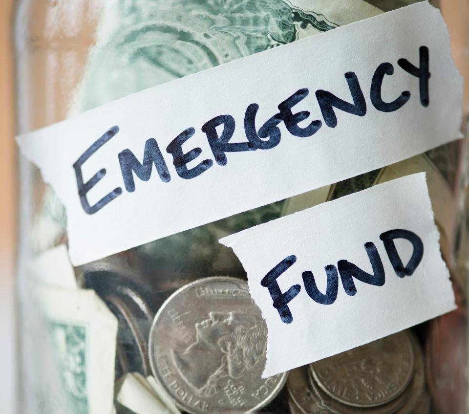 Emergency fund in the form of a money jar