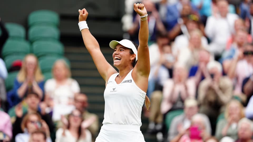 Bouzas Maneiro celebrates after her milestone victory. - Mike Egerton/PA