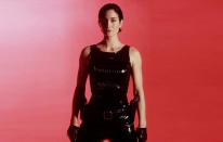 Carrie-Anne Moss as Trinity <br>"<a href="http://movies.yahoo.com/movie/the-matrix/" data-ylk="slk:The Matrix;elm:context_link;itc:0;sec:content-canvas" class="link ">The Matrix</a>" (1999)