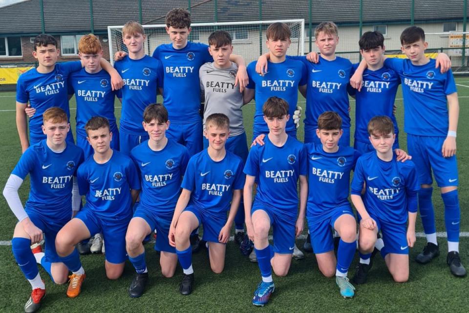 The Ballinamallard U15 side that played on Saturday <i>(Image: Ballinamallard United FC)</i>