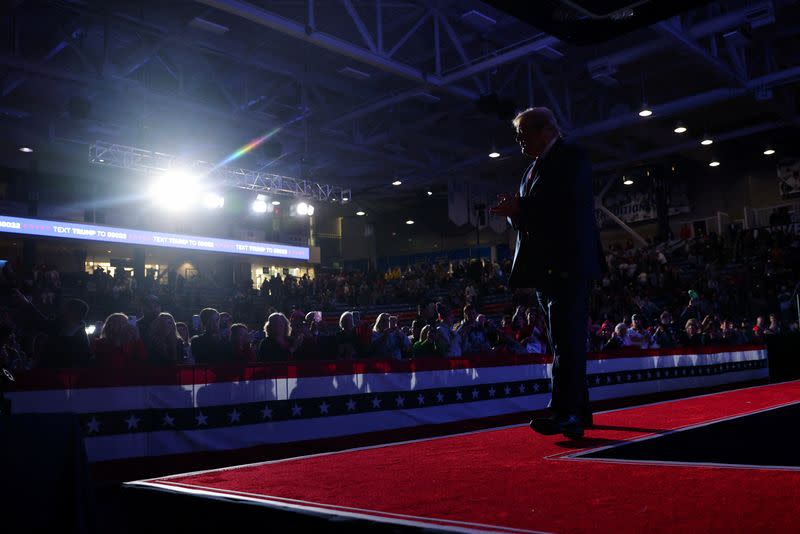 Republican presidential candidate and former U.S. President Donald Trump's rally in Durham