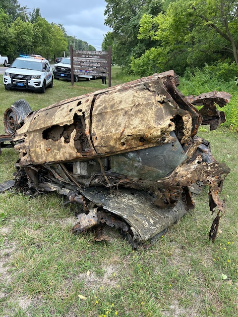 The Plymouth Valiant pulled out of the Griggs Reservoir. (Courtesy Photo/Columbus Division of Police)