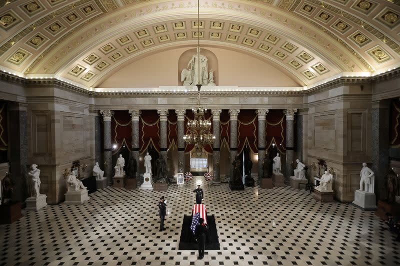 Justice Ruth Bader Ginsburg lies in state at the U.S. Capitol in Washington
