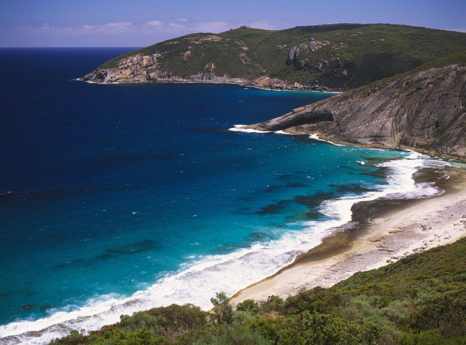 View to the southwest from Flinders Peninsula, Torndirrup National Park, close to where two West Australians have gone missing. Source: Auscape/Universal Images Group via Getty Images.