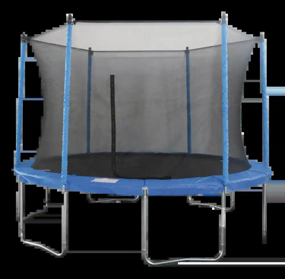 JumpTek Outdoor Round Trampoline with Safety Enclosure. Image via Canadian Tire.