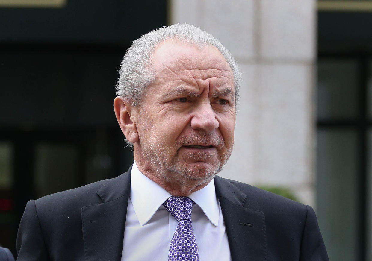 Backing Boris: Lord Sugar (Photo by Philip Toscano/PA Images via Getty Images)