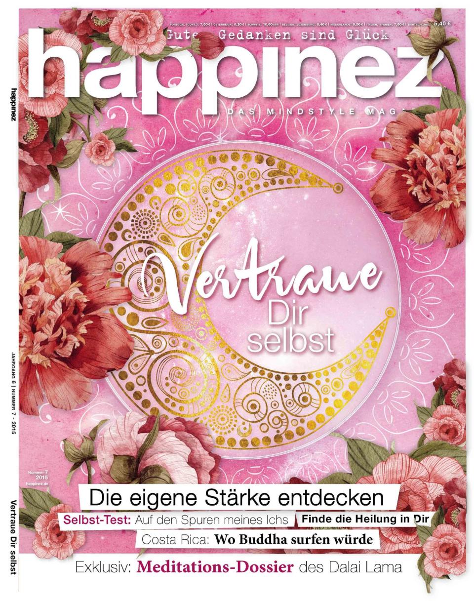 <p>In der happinez dreht sich alles ums Wohlfühlen, die innere Mitte und weitere esoterische Themen. Daran mag man glauben oder auch nicht – fest steht jedoch, dass sich das Magazin äußerst gut an Bahnhofskiosken verkauft hat. (Foto: Happinez.de) </p>