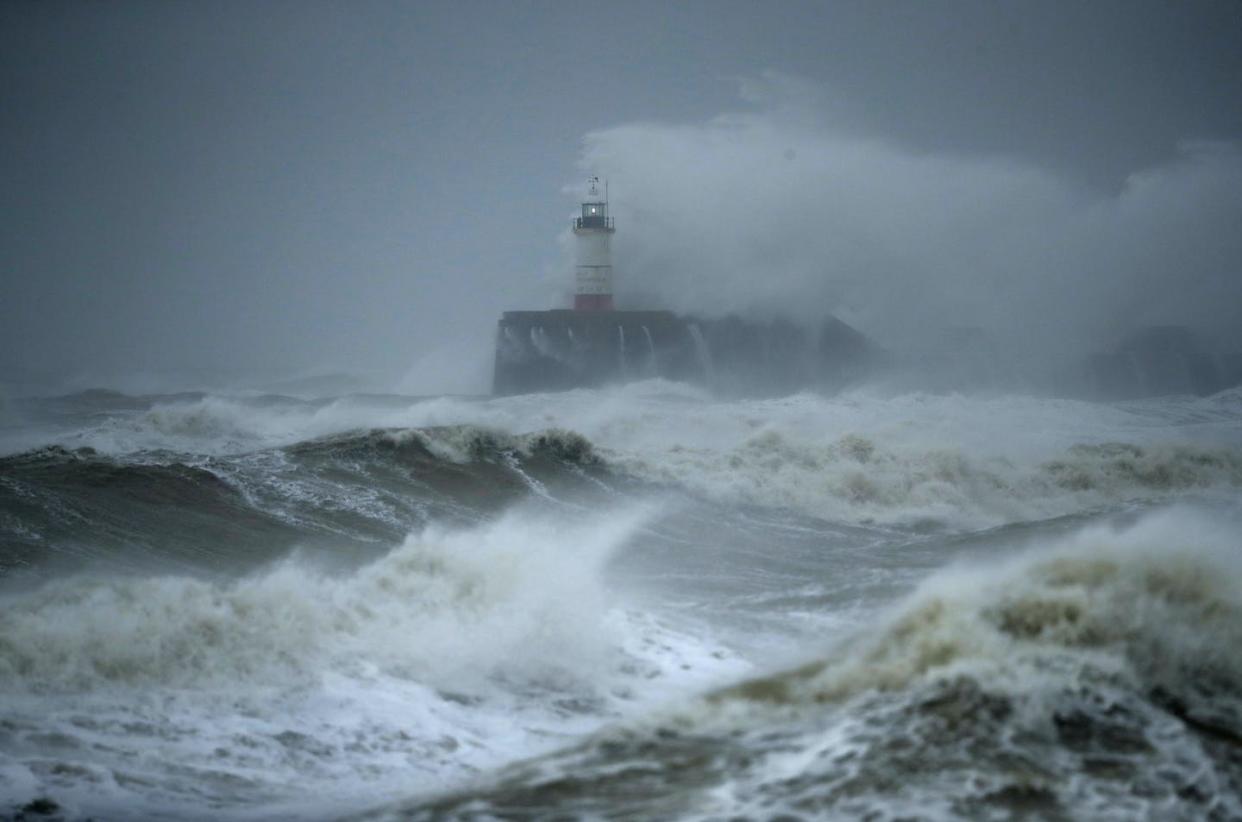 Dangerous winds batter the south coast of England. <a href="http://www.apimages.com/metadata/Index/Britain-Weather/d5b3088bc7b14e33885b46b8656eb6dd/23/0" rel="nofollow noopener" target="_blank" data-ylk="slk:AP Photo/Matt Dunham;elm:context_link;itc:0;sec:content-canvas" class="link ">AP Photo/Matt Dunham</a>