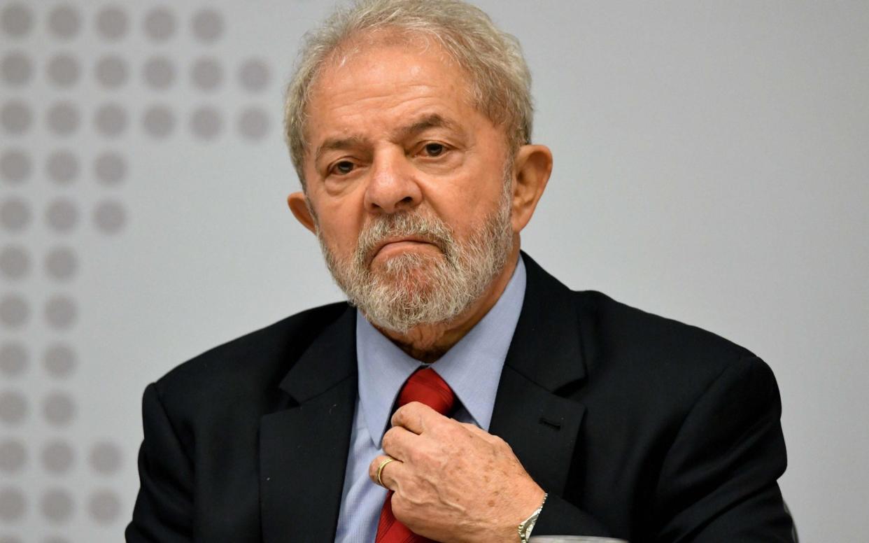 Former Brazilian President Luiz Inacio Lula da Silva is serving 12 years in prison for corruption - AFP