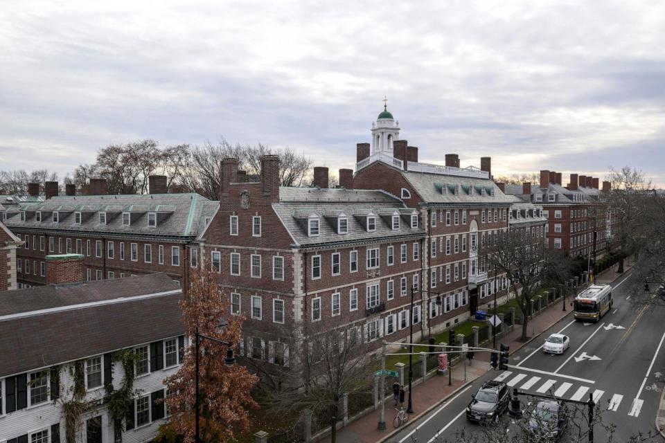 PHOTO: A view of Harvard campus on John F. Kennedy Street at Harvard University is pictured in Cambridge, Mass., Dec. 7, 2023. (Faith Ninivaggi/Reuters)