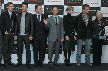 Topher Grace , James Franco , Sam Raimi , director, Tobey Maguire , Kirsten Dunst , Thomas Haden Church and Rosemary Harris at the Tokyo photocall of Columbia Pictures' Spider-Man 3