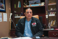 <p>Dave Archambault II, chairman of the Standing Rock Sioux tribe, in his office in Fort Yates, N.D., on Sept. 6, 2016. The tribe is leading a protest against the Dakota Access oil pipeline. (Photo: Andrew Cullen/Reuters) </p>