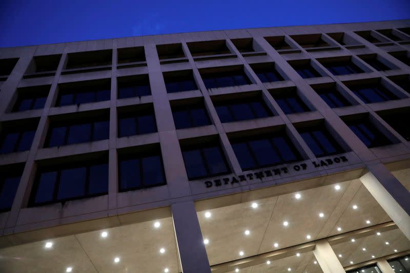 FILE PHOTO: The U.S. Department of Labor's headquarters is seen in Washington, D.C.