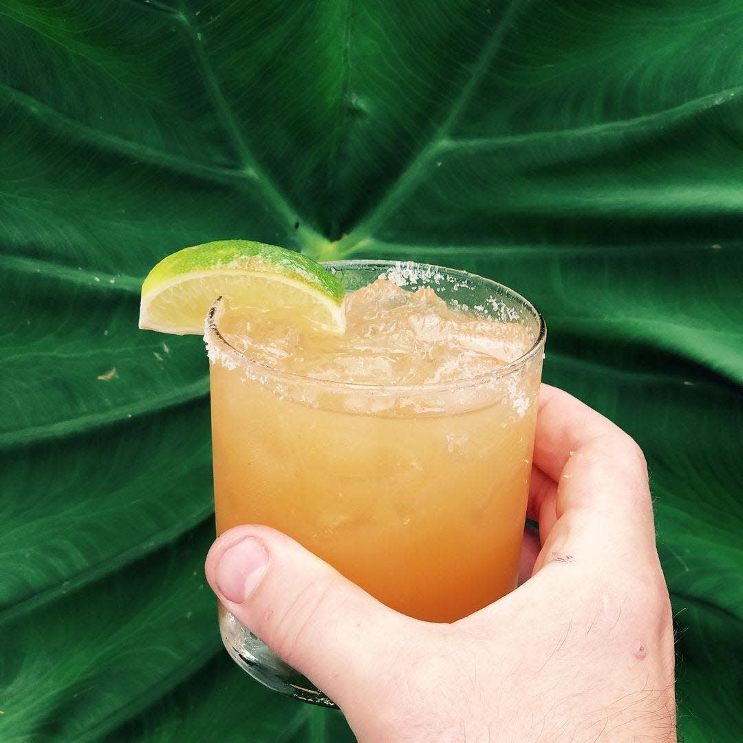 Papaya Guava Margarita at the Merryweather bar in Louisville.