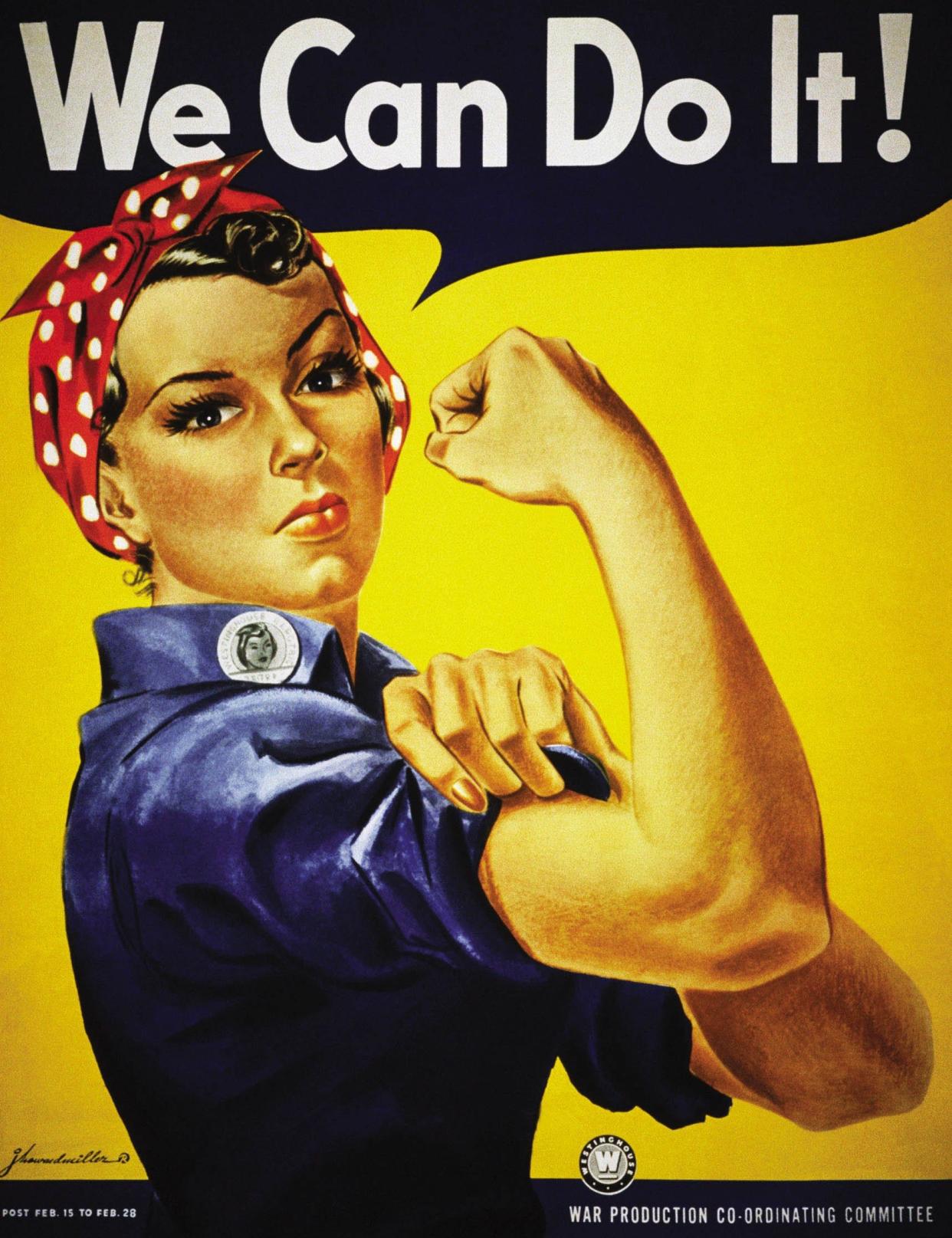 This poster symbolized all U.S. women who worked in manufacturing jobs to support the World War II effort.