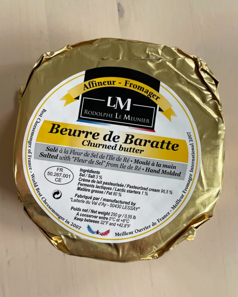 Rodolphe Le Meunier churned butter.