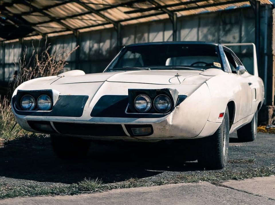 <img src="plymouth-superbird.jpg" alt="A rare and unrestored 1970 Plymouth Superbird for sale">