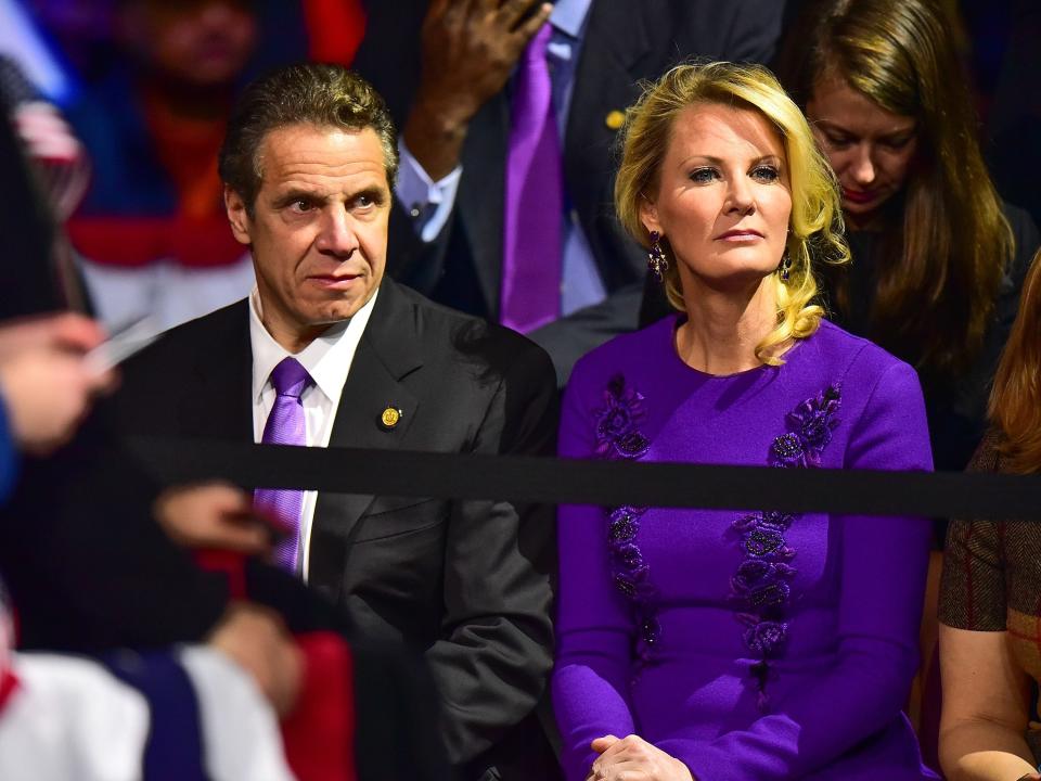 Andrew Cuomo and Sandra Lee sit together