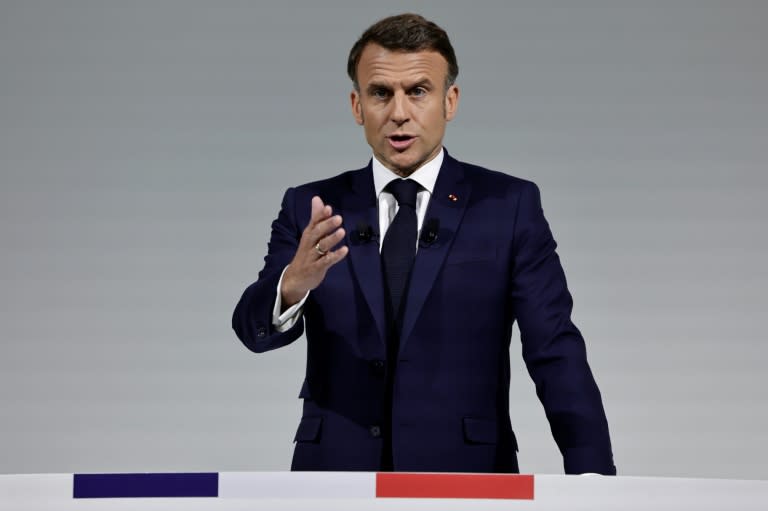 French President Emmanuel Macron said he took full responsibility for the snap election call (STEPHANE DE SAKUTIN)