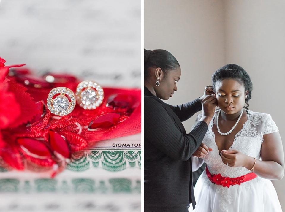 LaQuitta stunned in diamonds and pearls. (Photo: <a href="http://amy-hutchinson.com/" target="_blank">Amy Hutchinson Photography</a>)