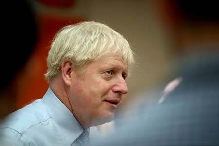 Britain's PM Johnson visits Whipps Cross University Hospital in London