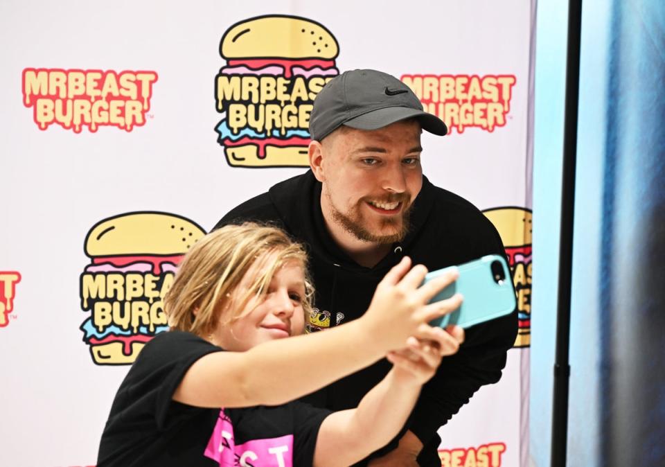 Mr Beast meets and greets fans (Getty Images for MrBeast Burger)