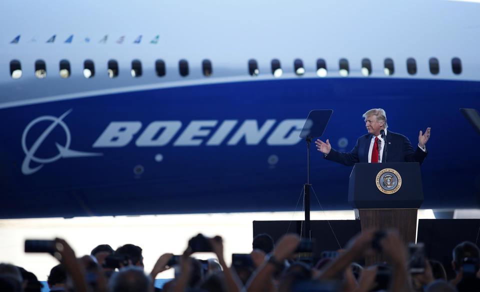 Trump at the Boeing South Carolina plant