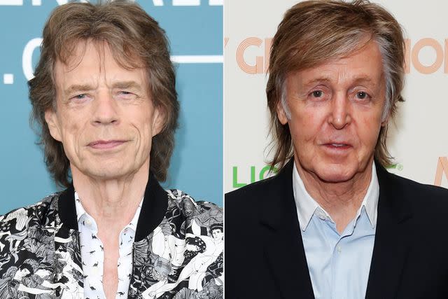 <p>Daniele Venturelli/WireImage, David M. Benett/Dave Benett/WireImage</p> Mick Jagger and Paul McCartney