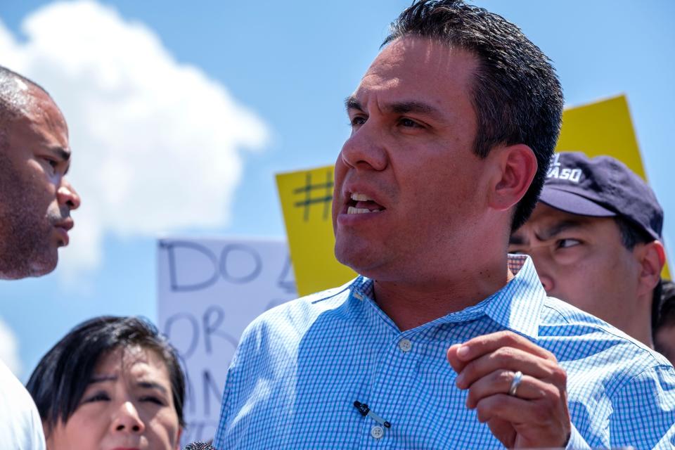 Rep. Pete Aguilar (D-Calif.) speaking at a press conference in July 2019. (Photo: LUKE MONTAVON via Getty Images)