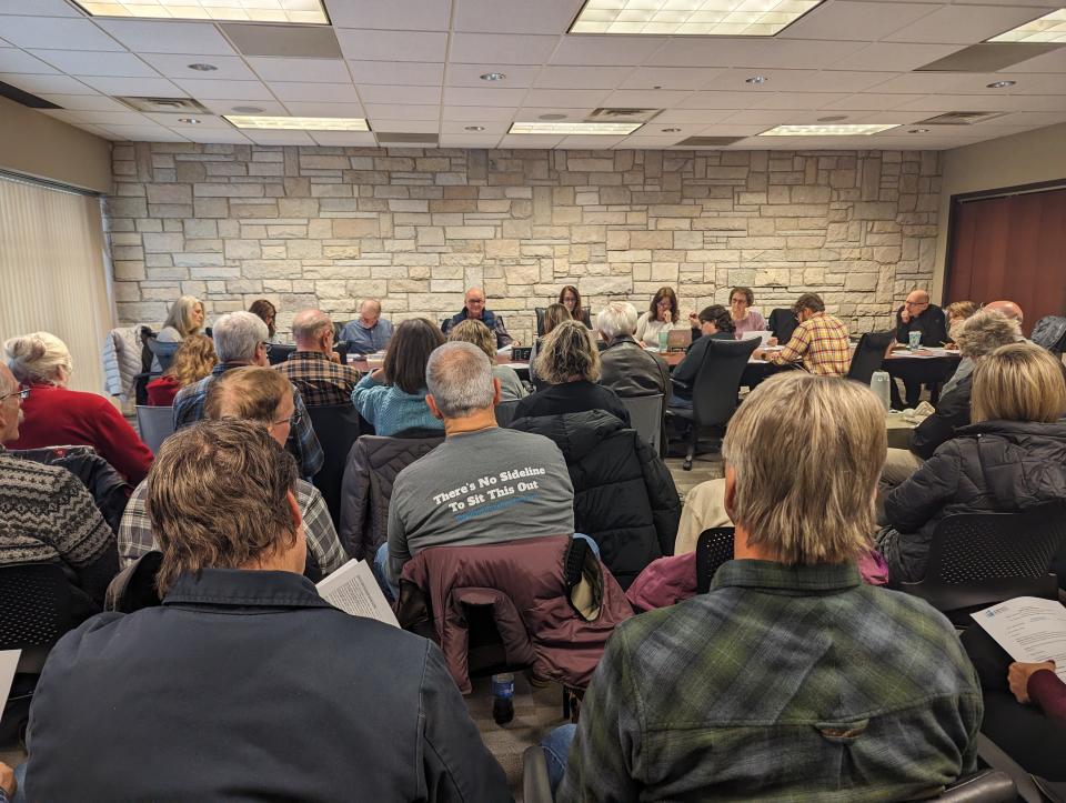 More than 50 people attend the December meeting for the Ottawa County Community Mental Health Board of Directors on Monday, Dec. 18, 2023.