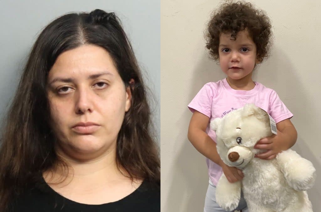 Carolina Vizcarra left her daughter with two strangers at a Florida hospital on 12 October  (Miami police)